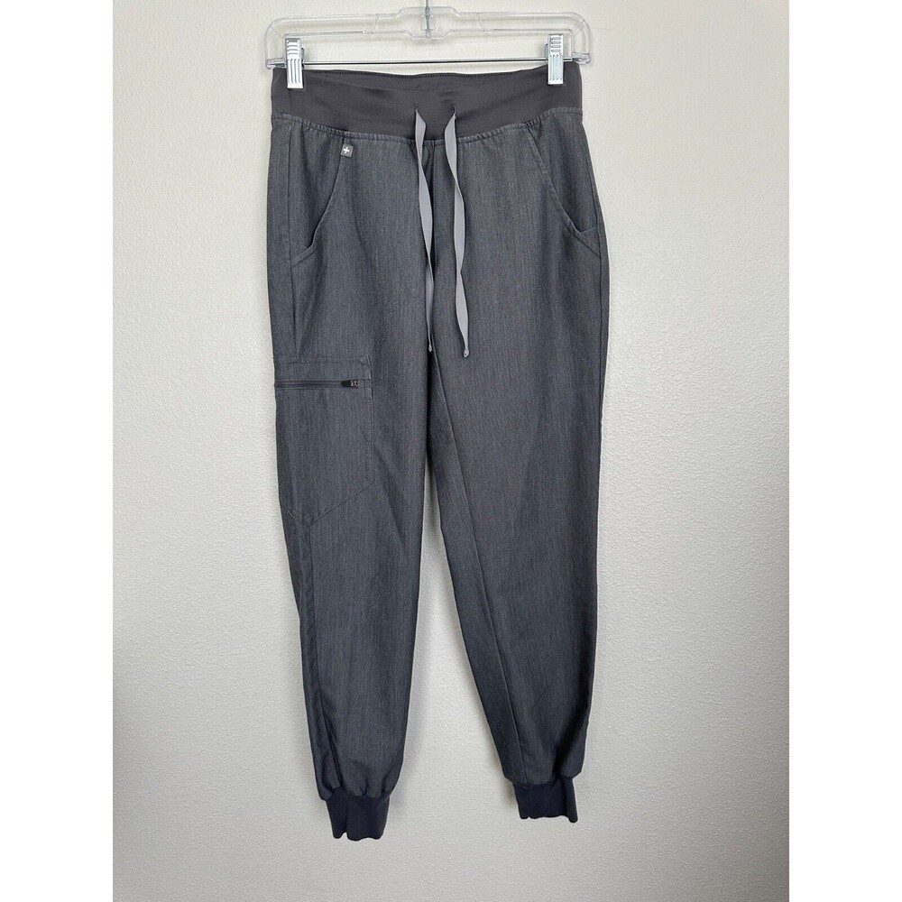 FIGS Women's Zamora Joggers Gray Drawstring Medical Size XXSP 2XS Petite